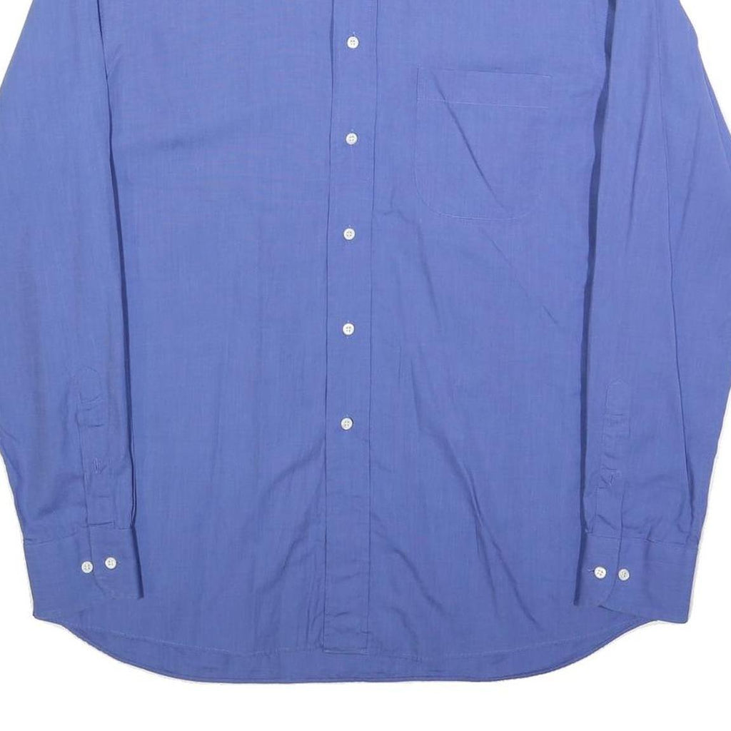 HUGO BOSS Mens Blue Classic Cotton Shirt L Long Sleeve Button Shirt