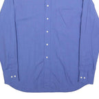HUGO BOSS Mens Blue Classic Cotton Shirt L Long Sleeve Button Shirt