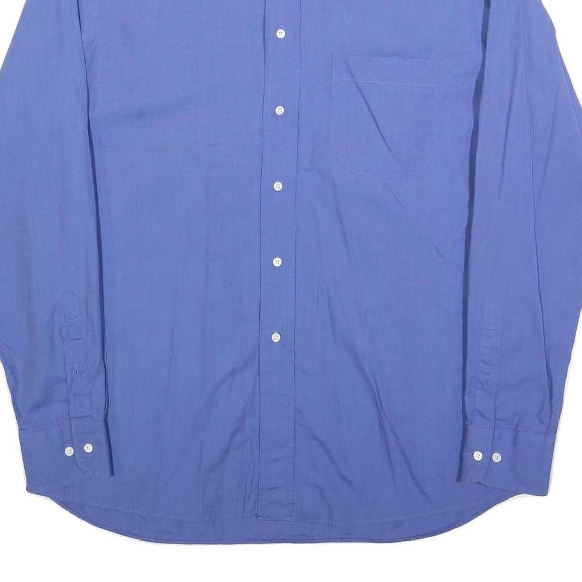 HUGO BOSS Mens Blue Classic Cotton Shirt L Long Sleeve Button Shirt
