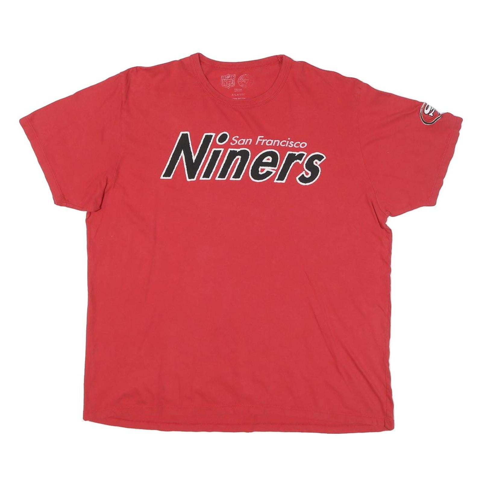 NFL Mens Red San Francisco Niners Graphic T-Shirt XL Short Sleeve Crew Neck