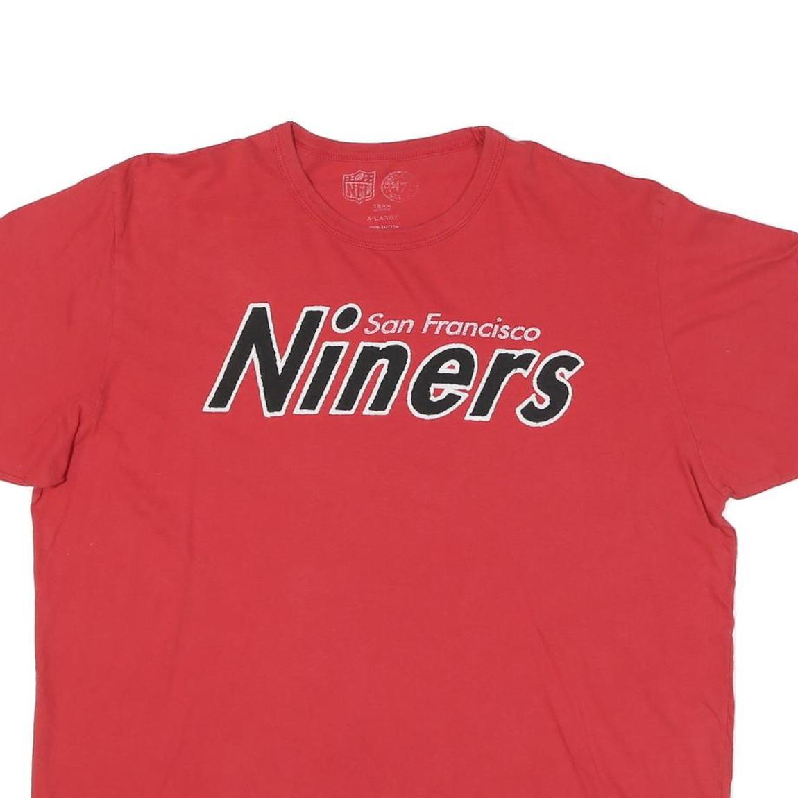 NFL Mens Red San Francisco Niners Graphic T-Shirt XL Short Sleeve Crew Neck