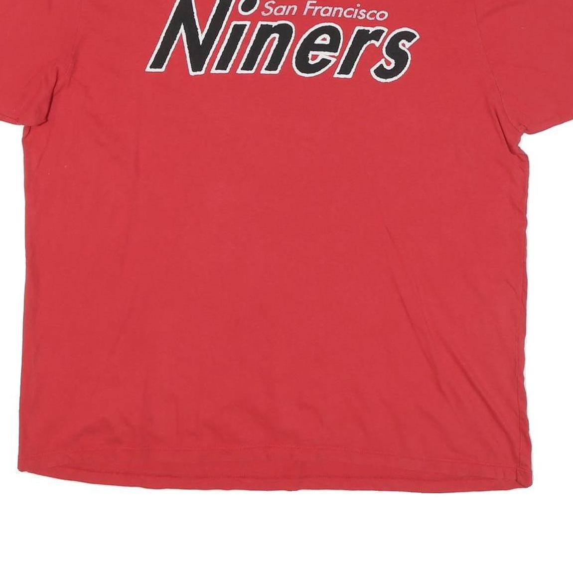 NFL Mens Red San Francisco Niners Graphic T-Shirt XL Short Sleeve Crew Neck