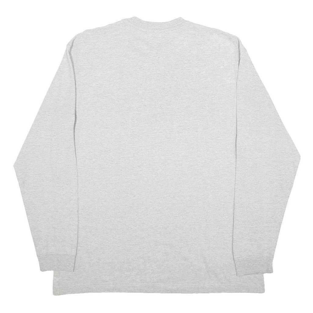 CARHARTT Mens Grey Long Sleeve Henley Neck T-Shirt Cotton Blend L Pocket