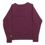 CHAMPION Womens Maroon Sweatshirt Crew Neck M Embroidered Logo Comfort Fit