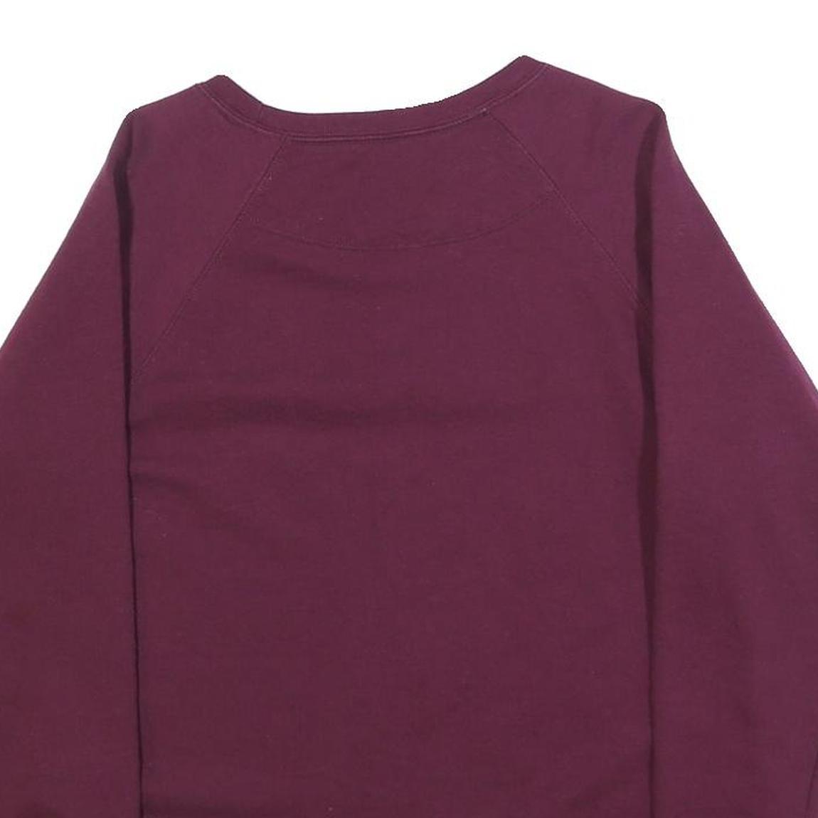 CHAMPION Womens Maroon Sweatshirt Crew Neck M Embroidered Logo Comfort Fit