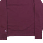 CHAMPION Womens Maroon Sweatshirt Crew Neck M Embroidered Logo Comfort Fit
