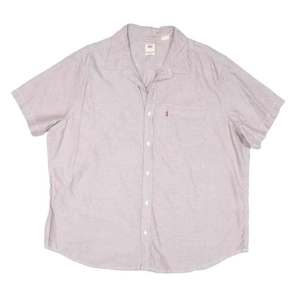 LEVI'S Mens Light Grey Cotton Blend Shirt 2XL Casual Button-Up Pocket