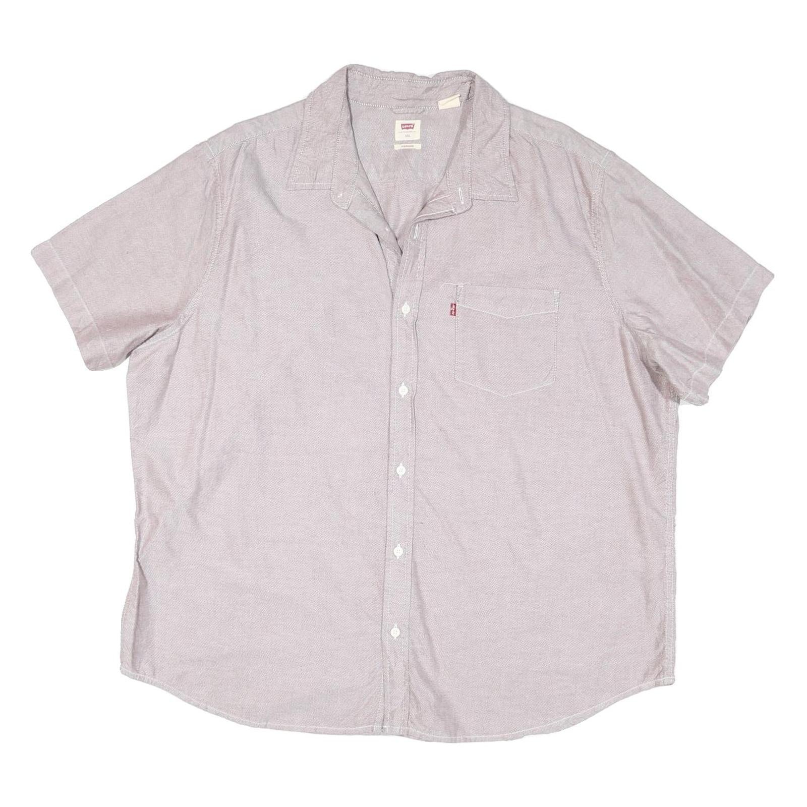 LEVI'S Mens Light Grey Cotton Blend Shirt 2XL Casual Button-Up Pocket