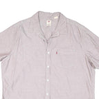 LEVI'S Mens Light Grey Cotton Blend Shirt 2XL Casual Button-Up Pocket