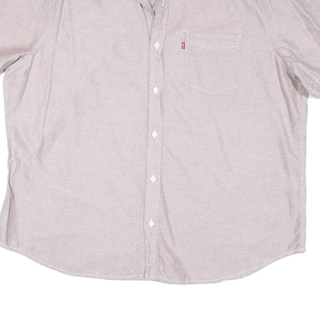 LEVI'S Mens Light Grey Cotton Blend Shirt 2XL Casual Button-Up Pocket
