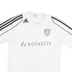 ADIDAS Mens White & Black FC Nordstern Graphic T-Shirt S Short Sleeve V-Neck