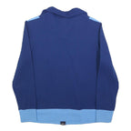 Womens Blue & Light Blue Casual Zip Up Polyester Blend Jacket M Plain Sporty