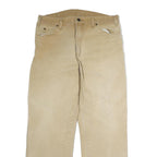 DICKIES Mens Regular Fit Straight Beige Cotton Jeans W34 L29 Workwear Casual