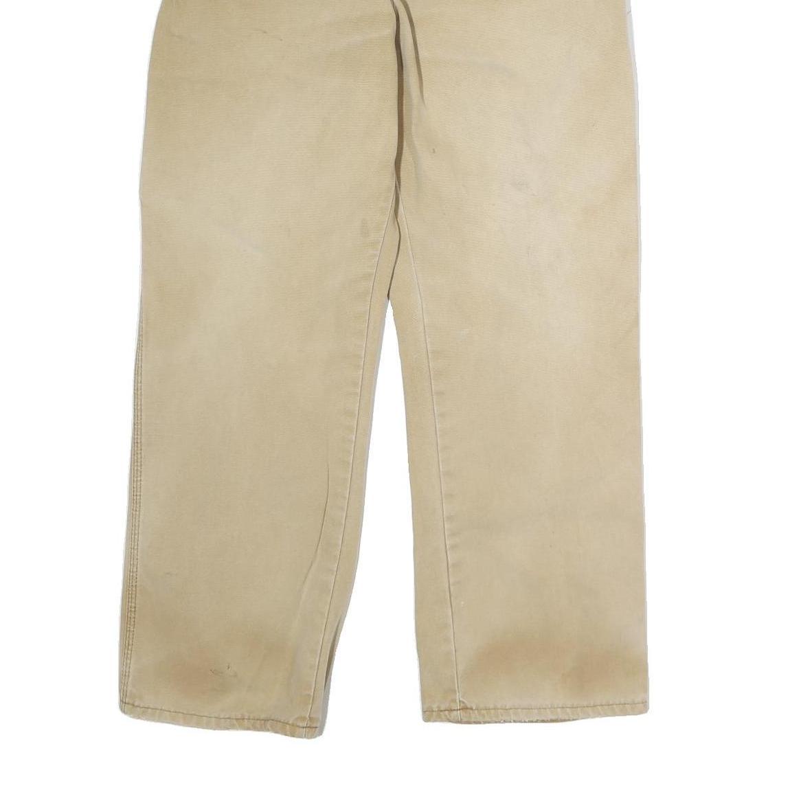 DICKIES Mens Regular Fit Straight Beige Cotton Jeans W34 L29 Workwear Casual