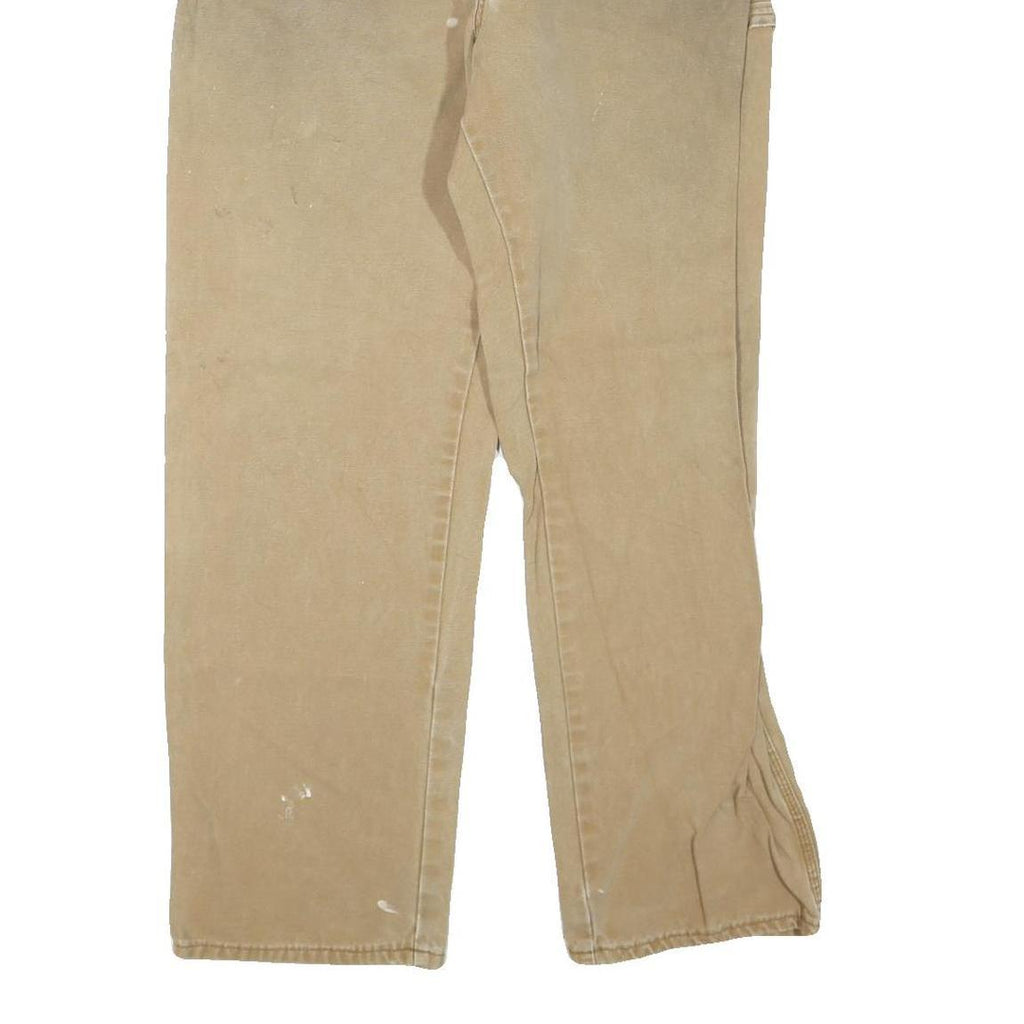 DICKIES Mens Jeans Beige Regular Straight Denim Medium W36 L32 Workwear Utility