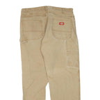 DICKIES Mens Jeans Beige Regular Straight Denim Medium W36 L32 Workwear Utility