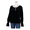 LIZ CLAIBORNE Womens Top Black Long Sleeve 90s M