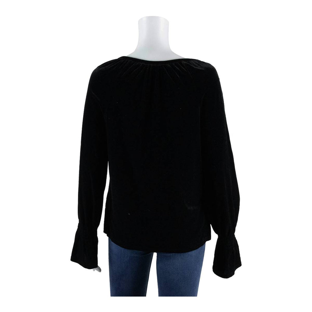 LIZ CLAIBORNE Womens Top Black Long Sleeve 90s M