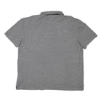 TOMMY HILFIGER Mens Grey Short Sleeve Polo Shirt XL Cotton Blend Basic Casual