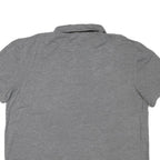 TOMMY HILFIGER Mens Grey Short Sleeve Polo Shirt XL Cotton Blend Basic Casual