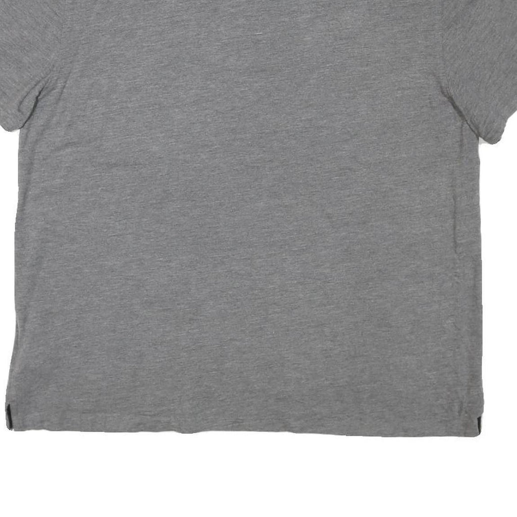 TOMMY HILFIGER Mens Grey Short Sleeve Polo Shirt XL Cotton Blend Basic Casual