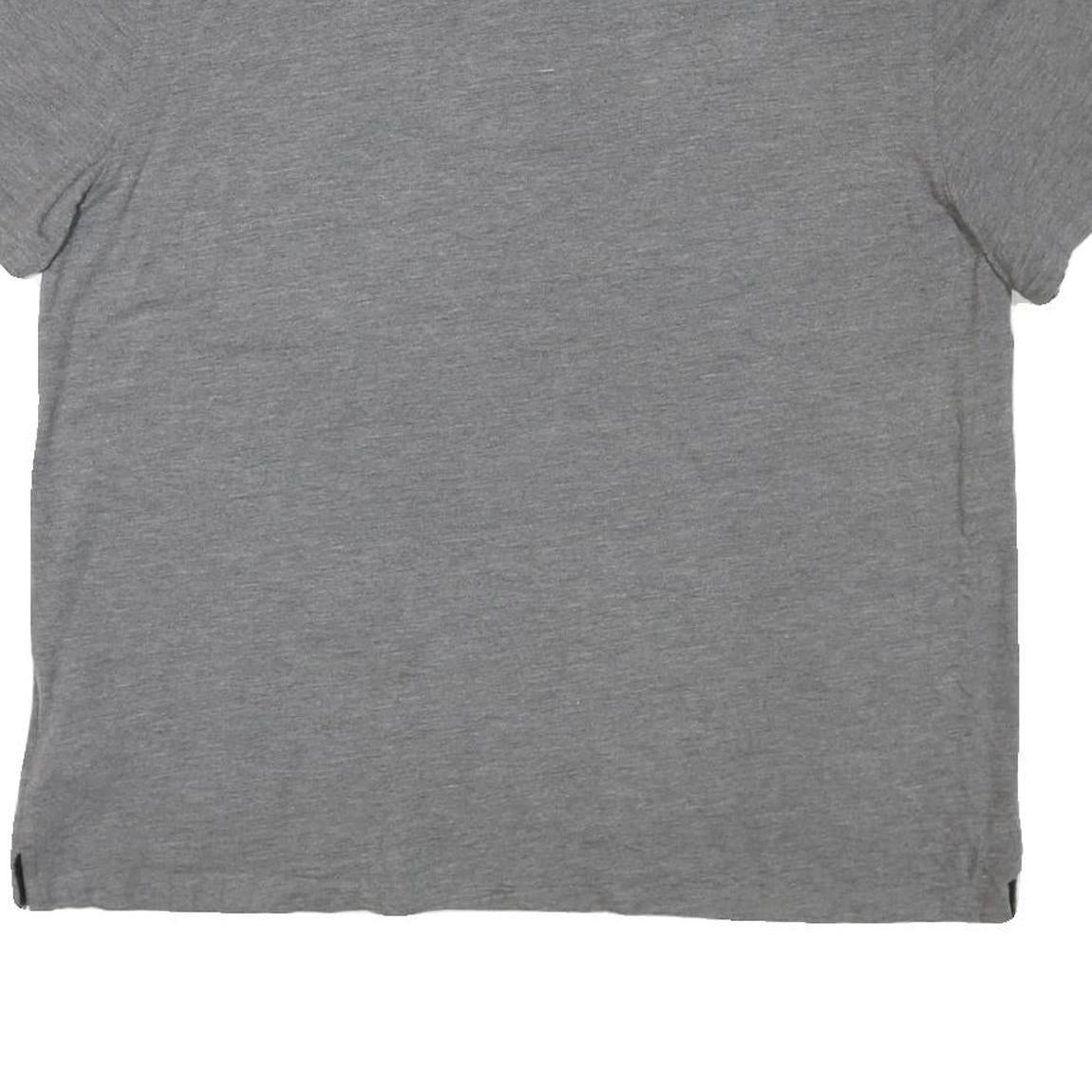 TOMMY HILFIGER Mens Grey Short Sleeve Polo Shirt XL Cotton Blend Basic Casual