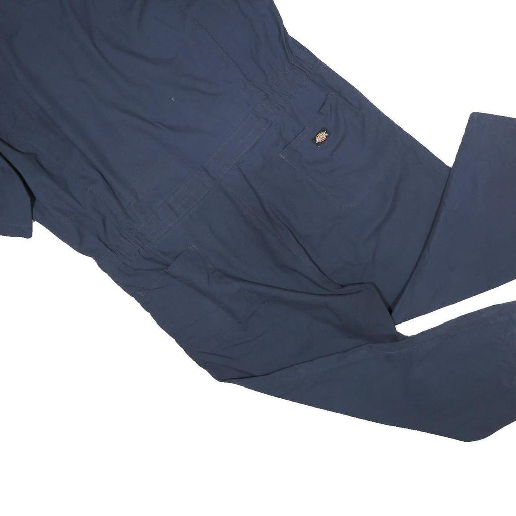 DICKIES Mens Navy Blue Cotton Regular Fit Dungarees L W46 L29 Workwear