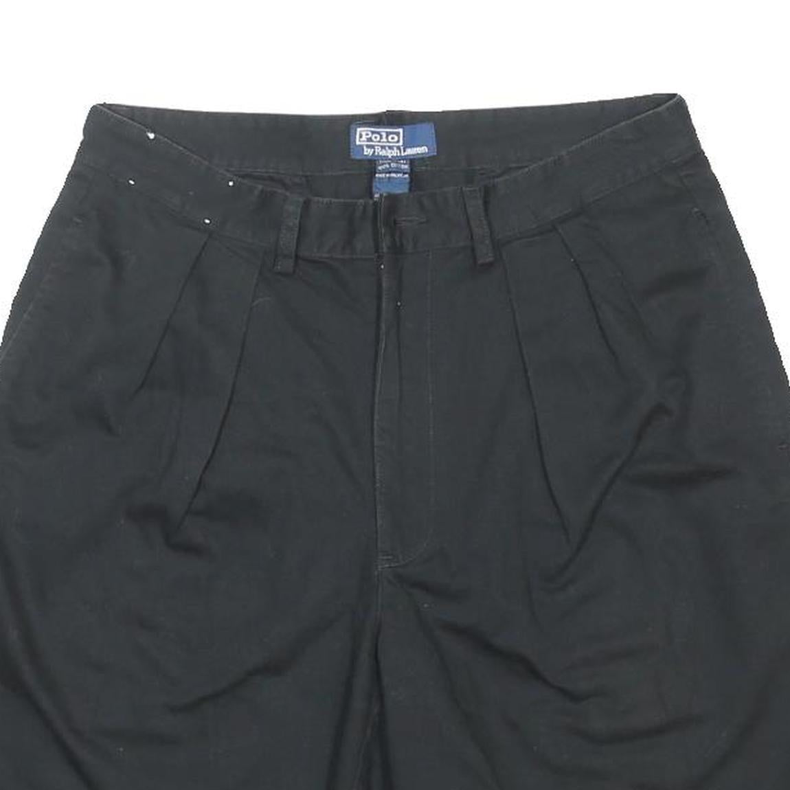 POLO RALPH LAUREN Womens Black Casual Cotton Shorts M W32