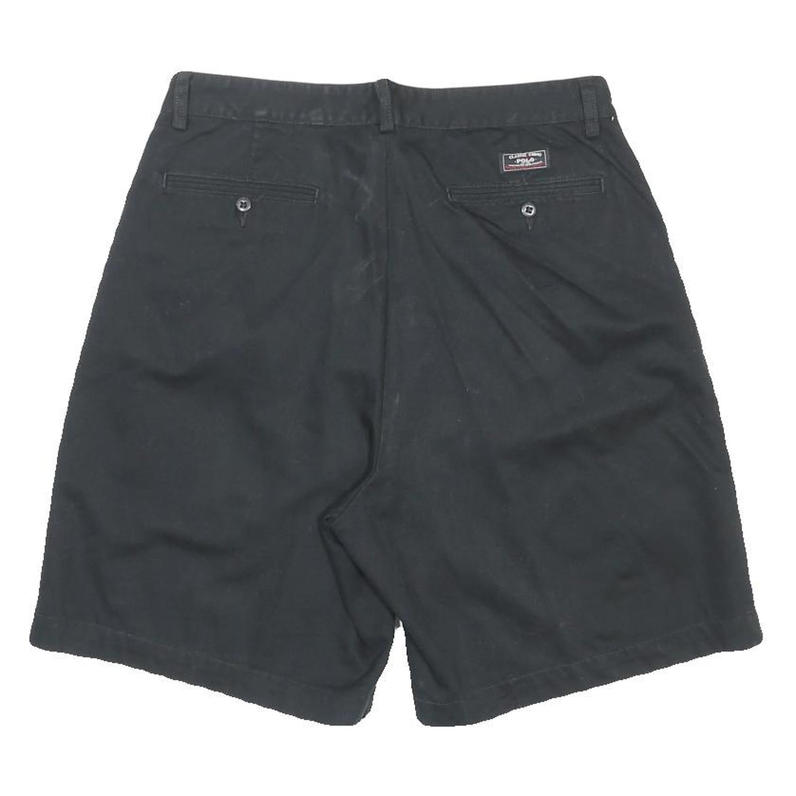 POLO RALPH LAUREN Womens Black Casual Cotton Shorts M W32