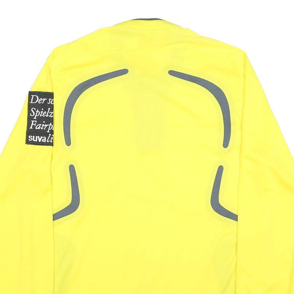 ADIDAS Switzerland FA Mens Yellow Long Sleeve Football Referee Jersey M