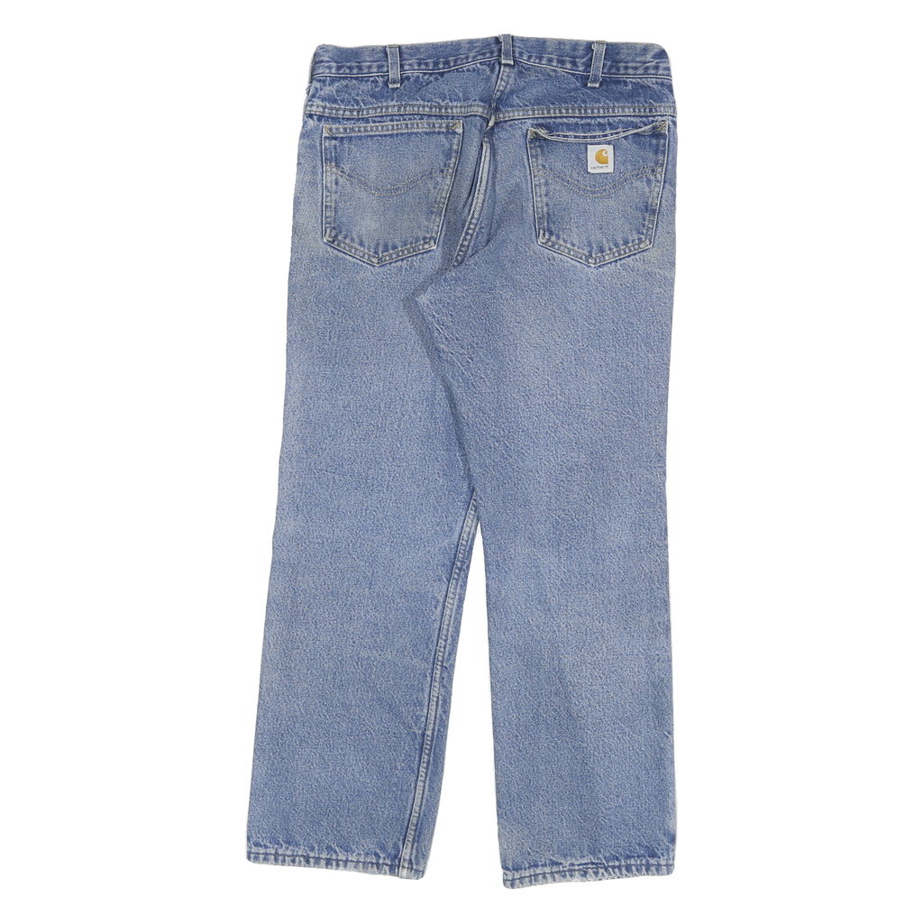 CARHARTT Mens Jeans Blue Regular Straight Denim Light W32 L27 Workwear Casual