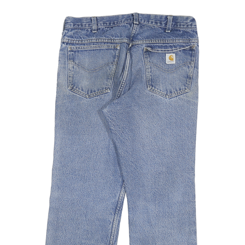 CARHARTT Mens Jeans Blue Regular Straight Denim Light W32 L27 Workwear Casual