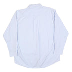 NAUTICA Mens Blue Plain Shirt L Button Down Collar Cotton Blend Smart Casual