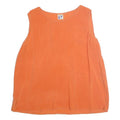 YESSICA Womens Orange Sleeveless Plain Top M Summer Casual
