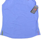 NEW BALANCE Womens Blue Running Vest L Sleeveless V-Neck Sports Active Wear