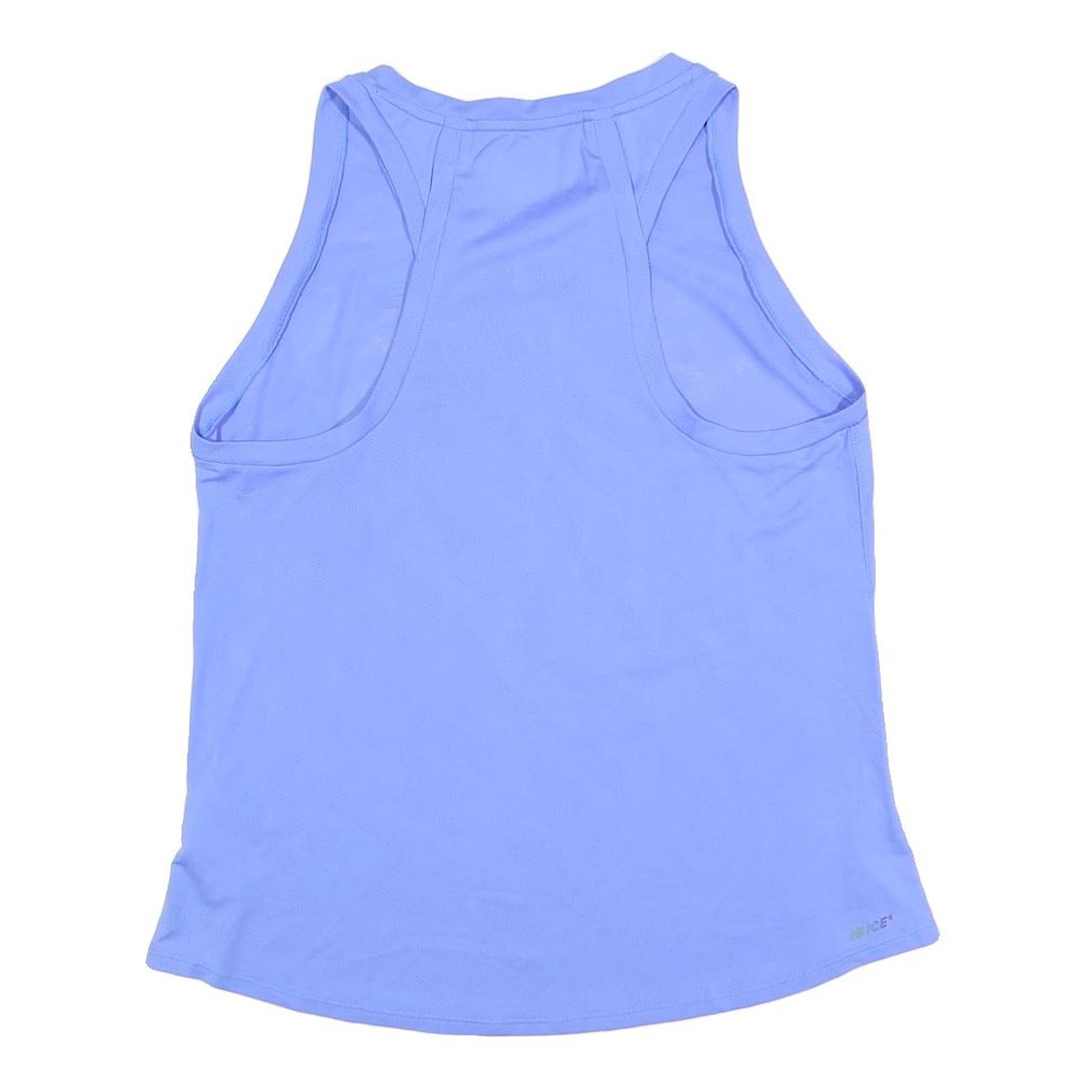 NEW BALANCE Womens Blue Running Vest L Sleeveless V-Neck Sports Active Wear