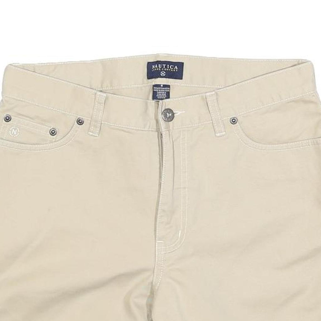 NAUTICA Womens Shorts Beige Casual Plain M W30 Cotton Blend Comfort Style