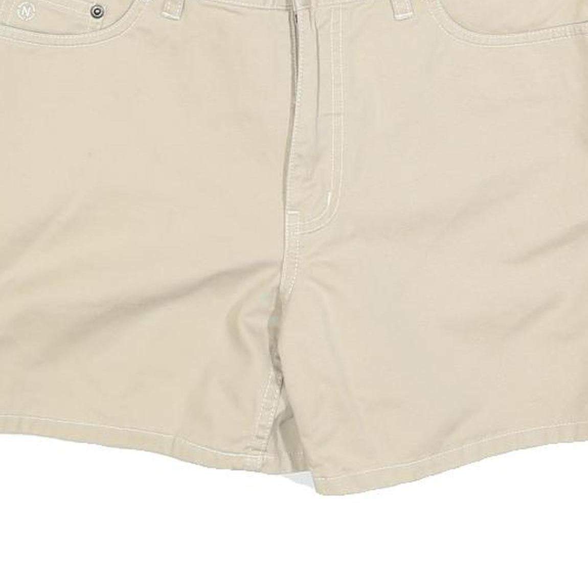 NAUTICA Womens Shorts Beige Casual Plain M W30 Cotton Blend Comfort Style