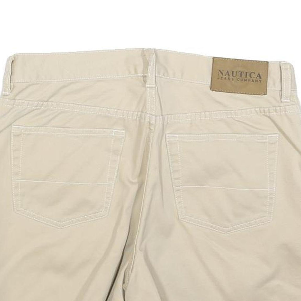 NAUTICA Womens Shorts Beige Casual Plain M W30 Cotton Blend Comfort Style