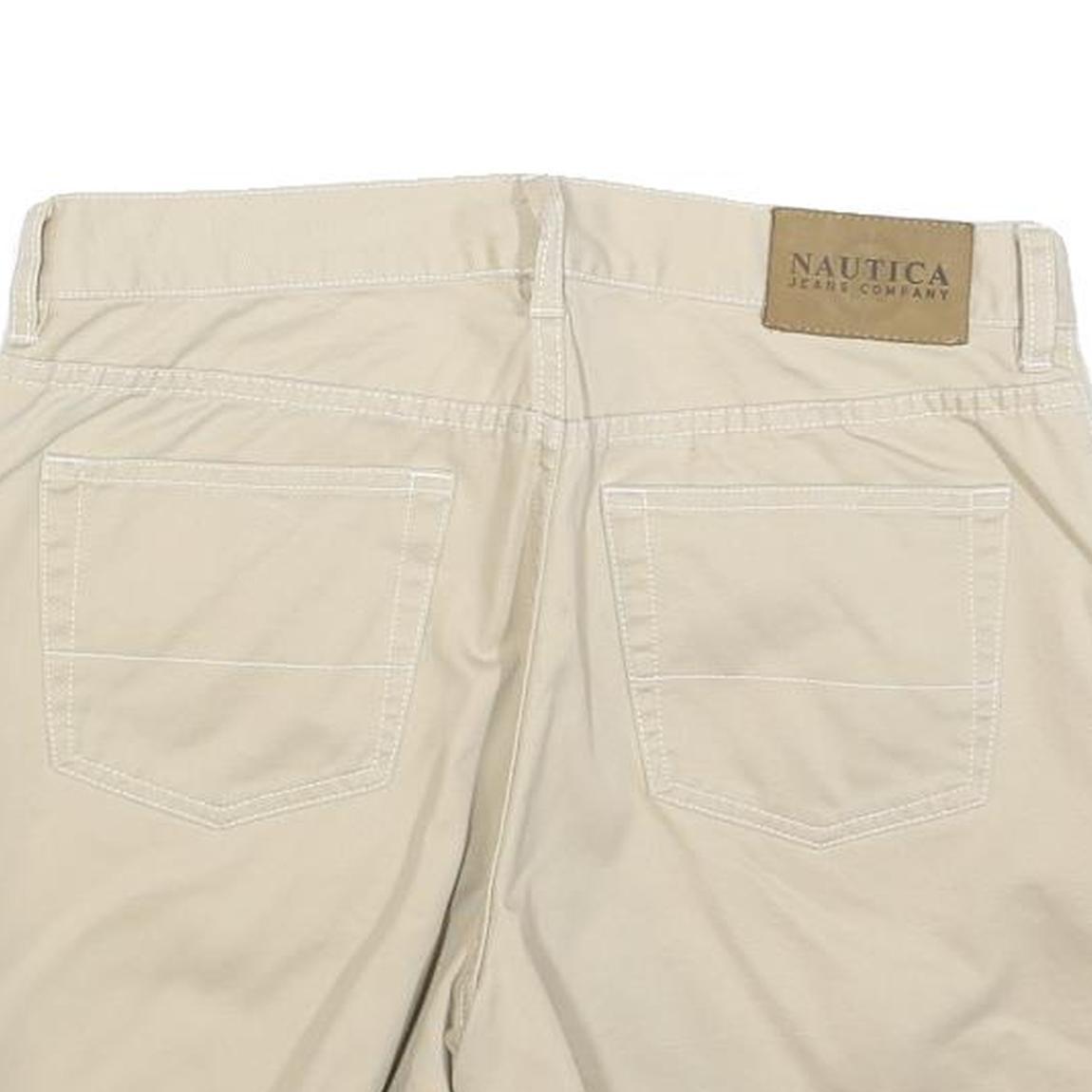 NAUTICA Womens Shorts Beige Casual Plain M W30 Cotton Blend Comfort Style