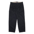 CHAPS Mens Cotton Black Relaxed Straight Trousers W36 L30 Classic Zip Closure