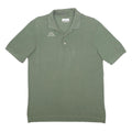 KAPPA Mens Green Short Sleeve Plain Polo Shirt L Classic Cotton Casual
