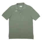 KAPPA Mens Green Short Sleeve Plain Polo Shirt L Classic Cotton Casual