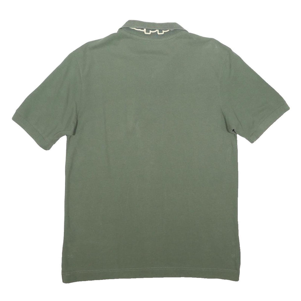 KAPPA Mens Green Short Sleeve Plain Polo Shirt L Classic Cotton Casual
