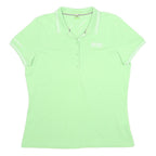 BOSS HUGO BOSS Womens Green Short Sleeve Polo Shirt 2XL Cotton Blend Lightweight