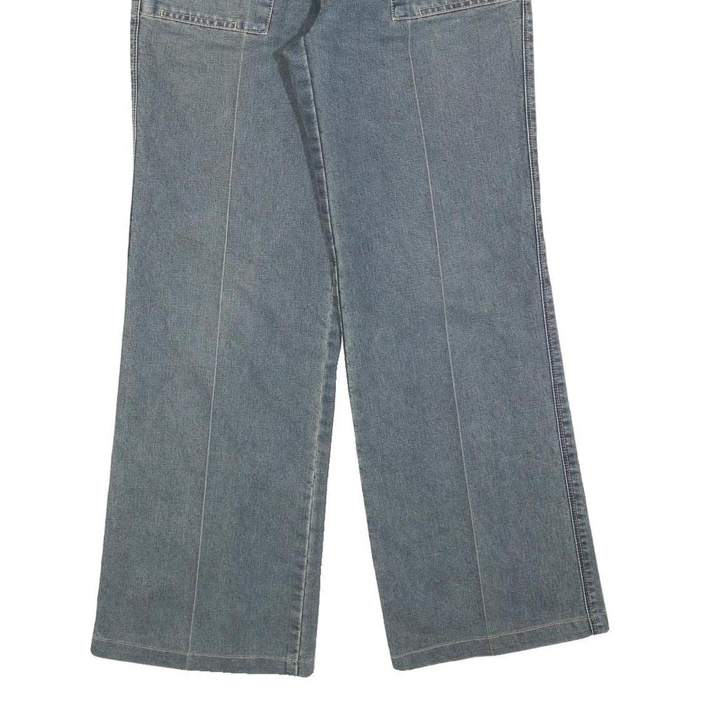 BXH Womens Relaxed Blue Denim Jeans W29 L29 Patch Pocket Zip Closure