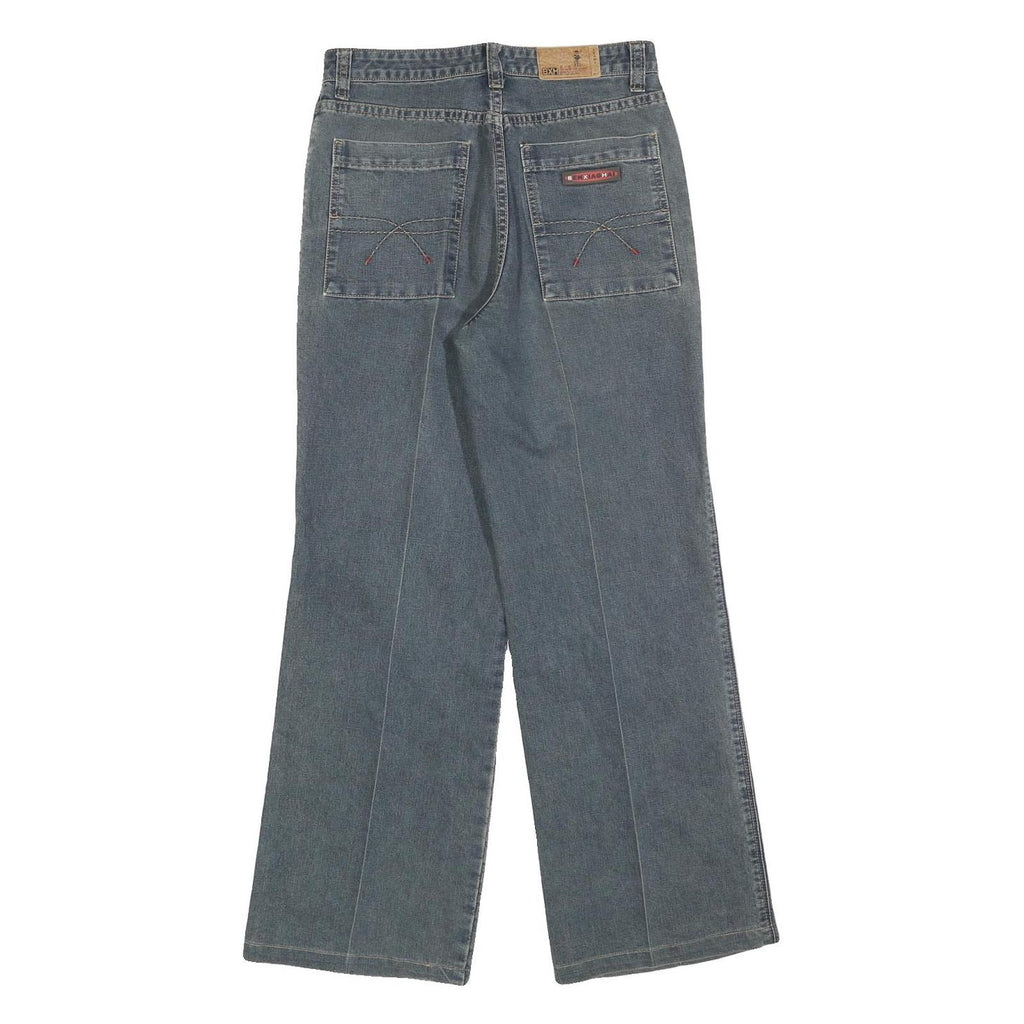 BXH Womens Relaxed Blue Denim Jeans W29 L29 Patch Pocket Zip Closure