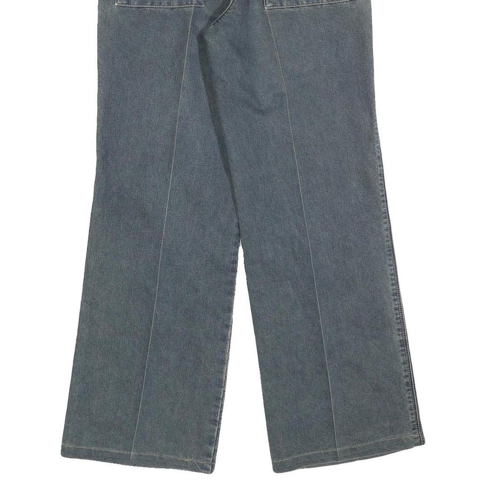 BXH Womens Relaxed Blue Denim Jeans W29 L29 Patch Pocket Zip Closure