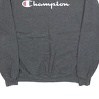 CHAMPION Mens Grey Pullover Sweatshirt M Classic Logo Cotton Blend Comfort