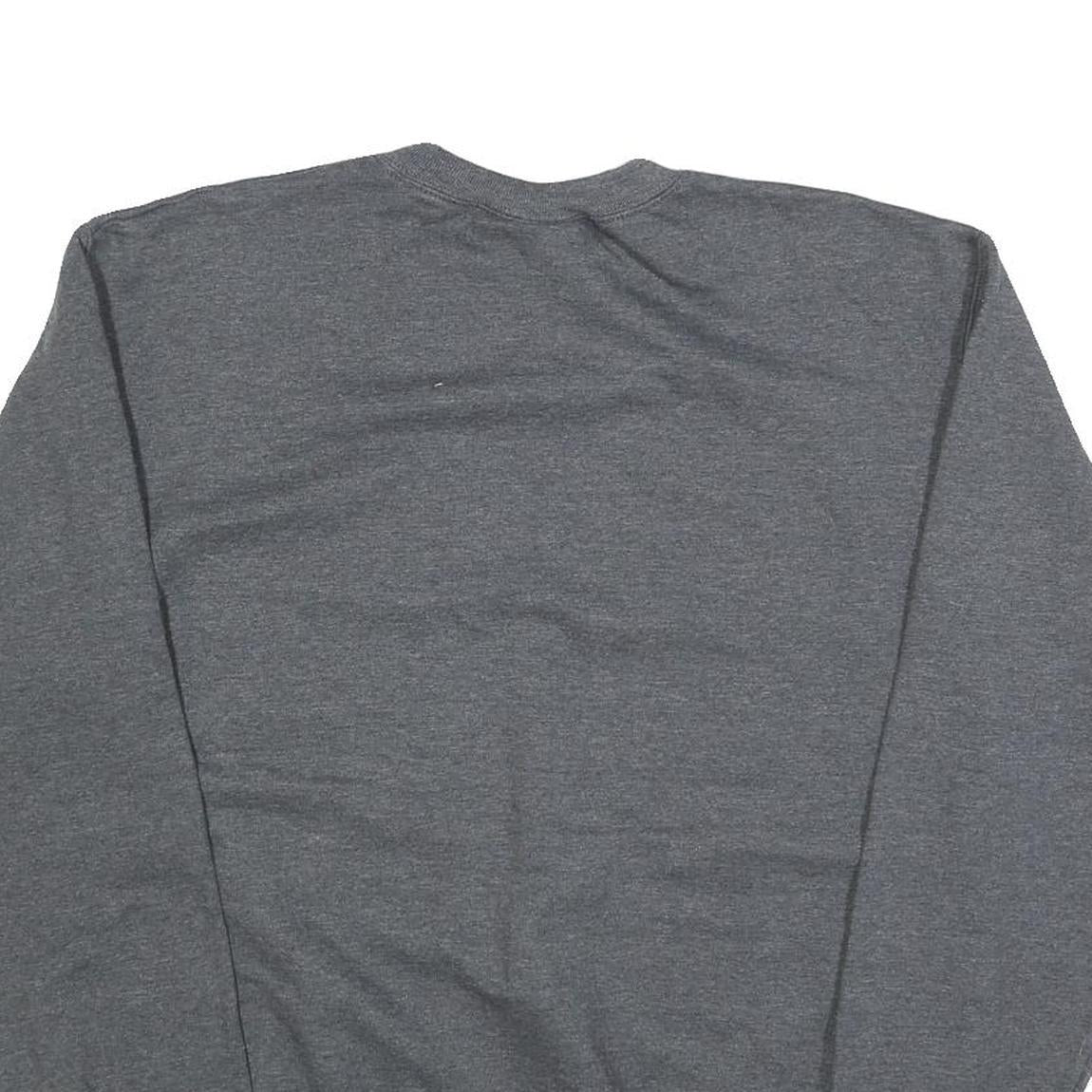 CHAMPION Mens Grey Pullover Sweatshirt M Classic Logo Cotton Blend Comfort